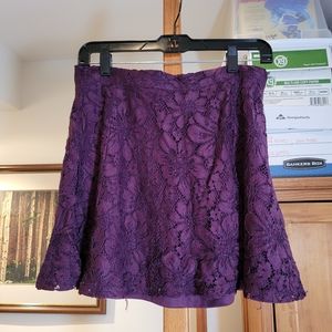 Purple lace skater skirt size 31
